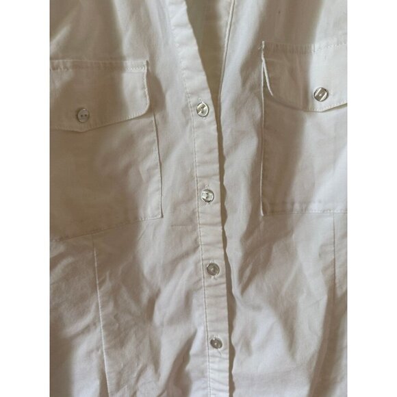 New York and Company seventh Avenue women’s size medium white shirt - Picture 3 of 8
